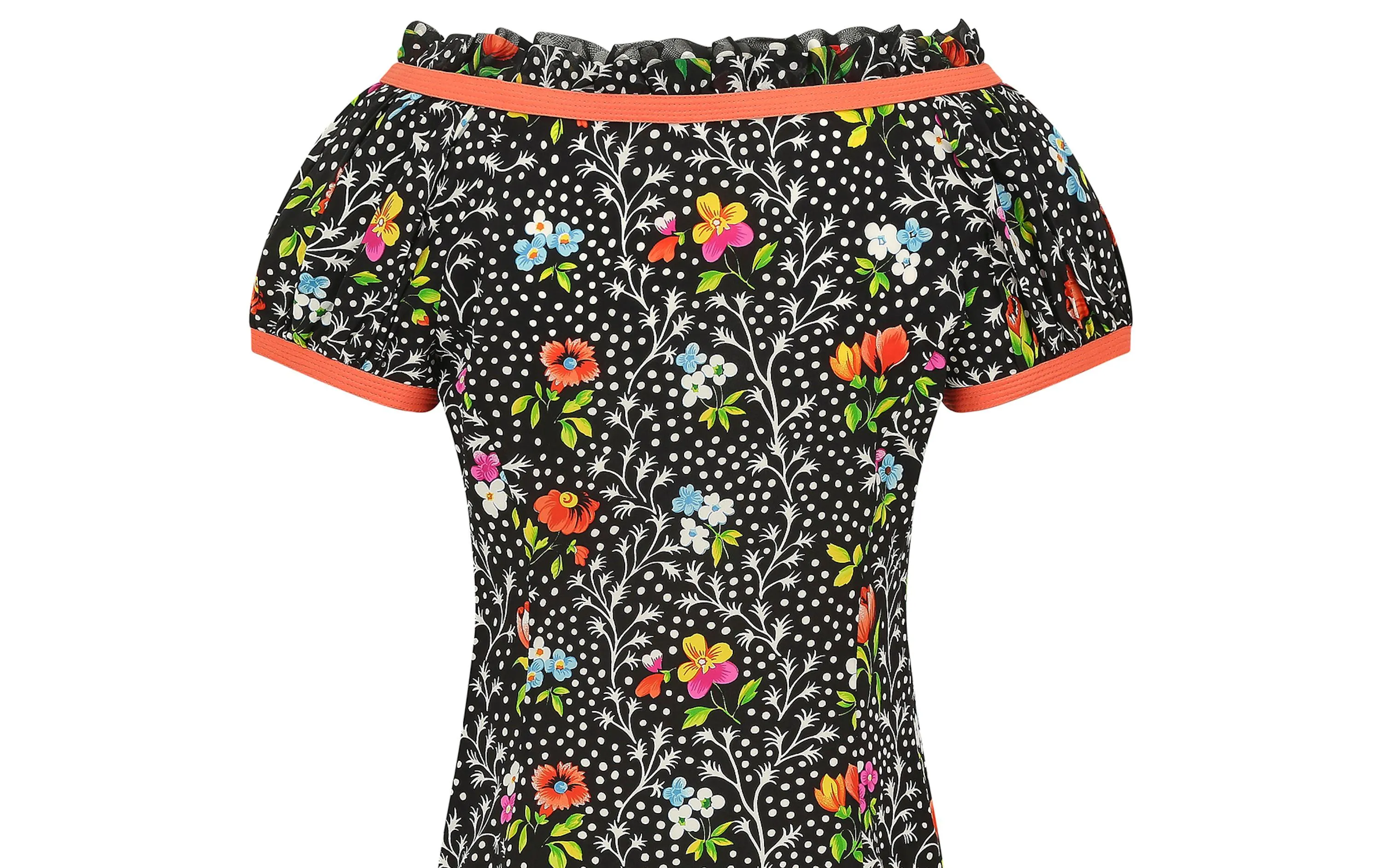 1993 Runway Documented Gianni Versace Couture Floral Blouse
