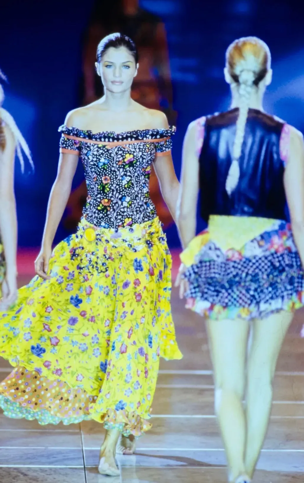 1993 Runway Documented Gianni Versace Couture Floral Blouse