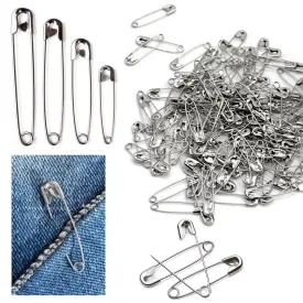 400 Ct Safety Pins Assorted Silver Sewing Quilt Crafting Jewelry Beading Metal