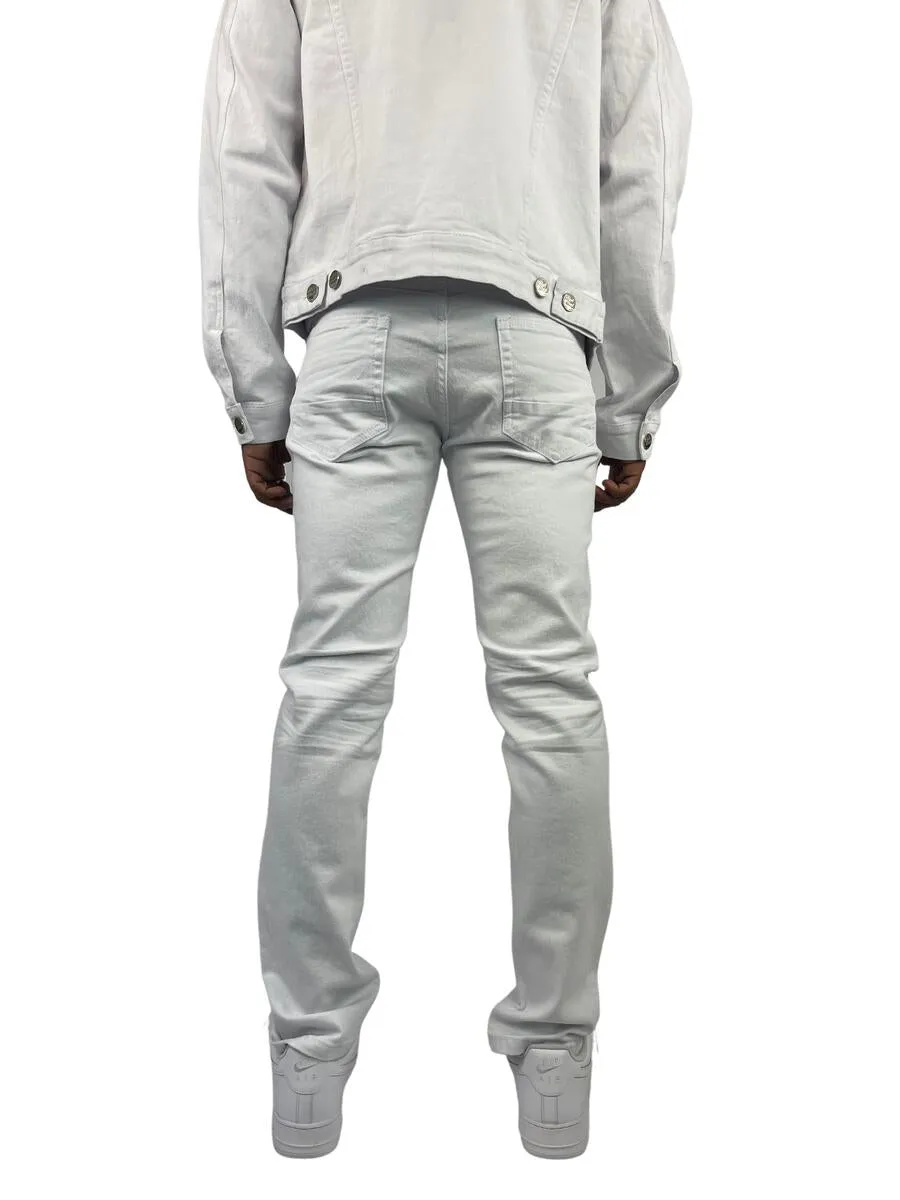 Access Apparel White Men's Slim-Fit Stretch Fabric Jeans Blind Trust