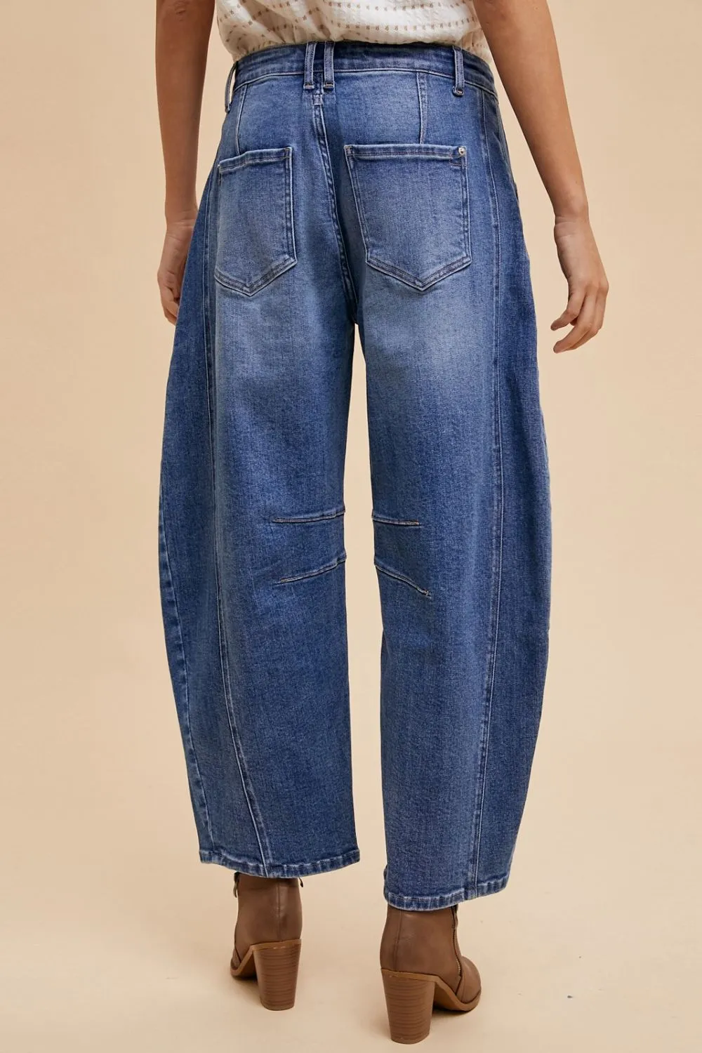 Annie's Rise Barrel Leg Jeans