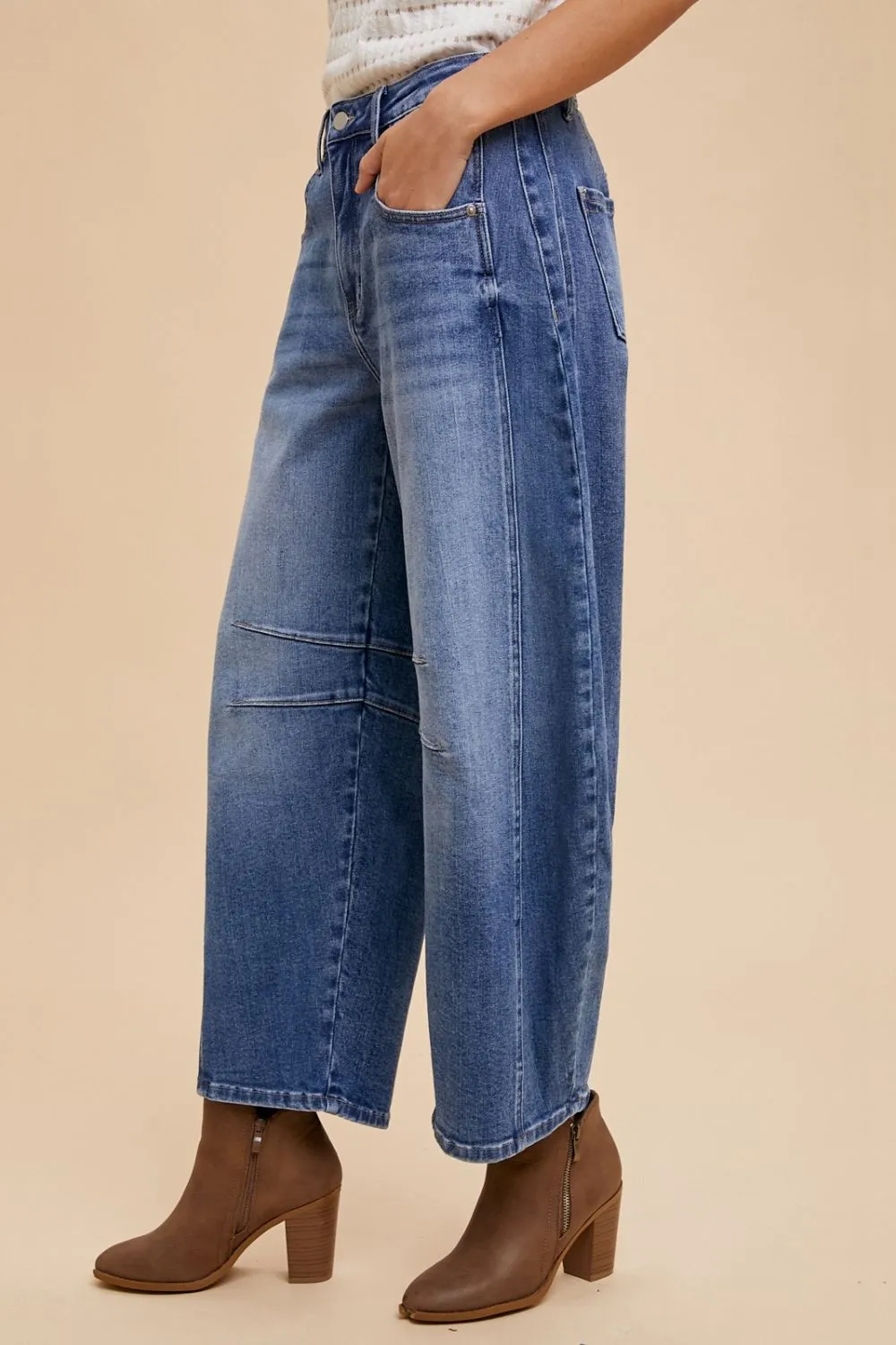 Annie's Rise Barrel Leg Jeans