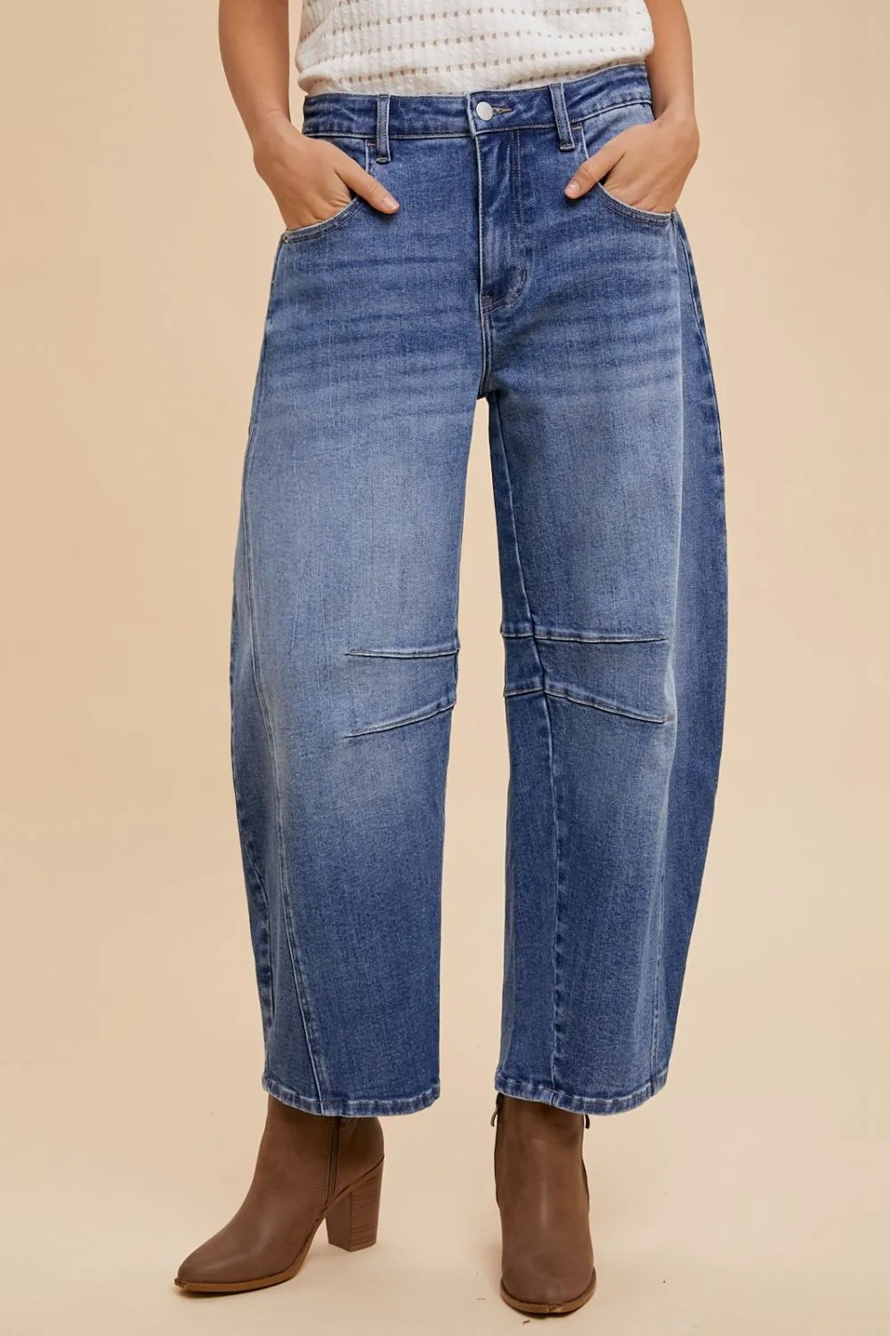 Annie's Rise Barrel Leg Jeans