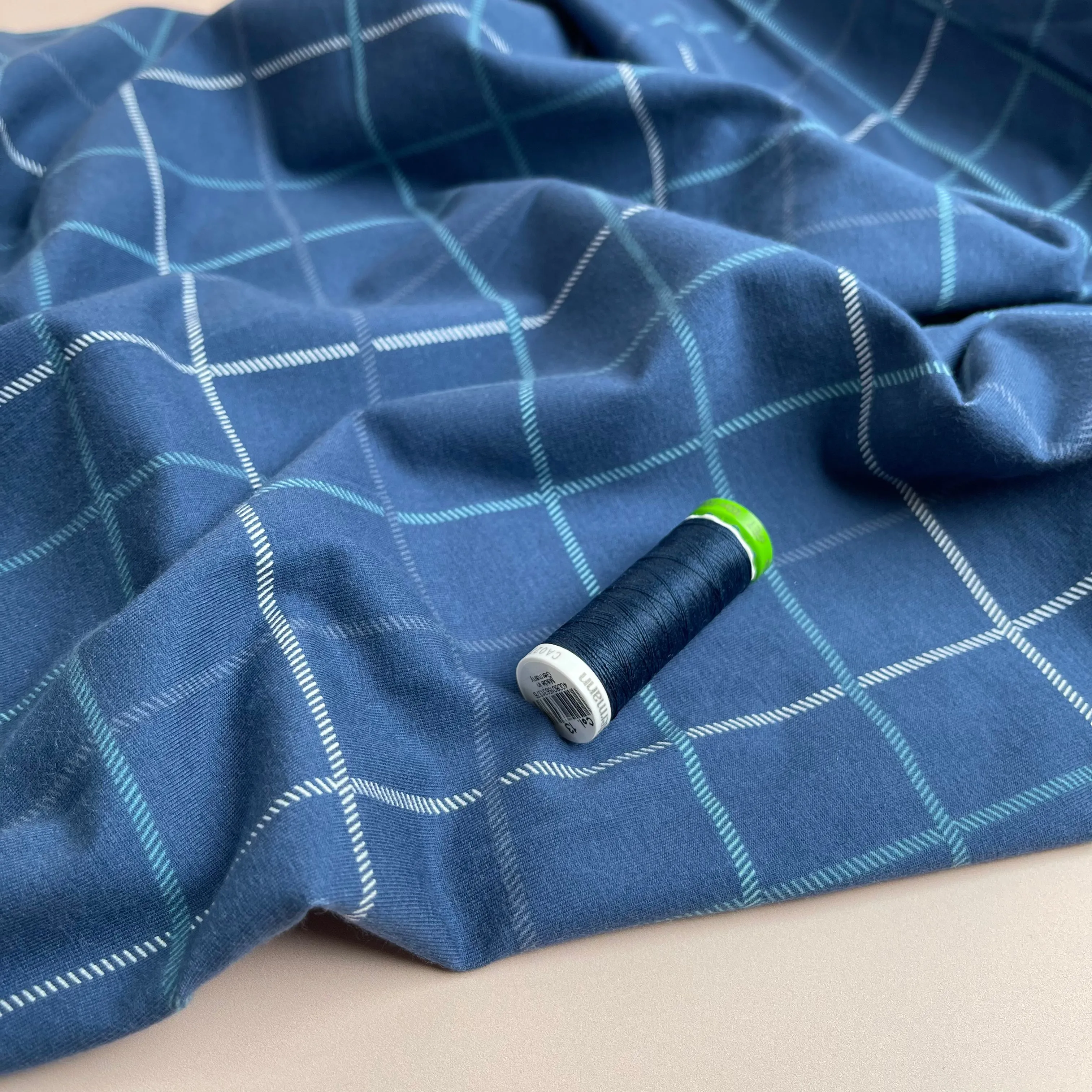 Art Gallery Fabrics - Wintry Check Deep Cotton Jersey