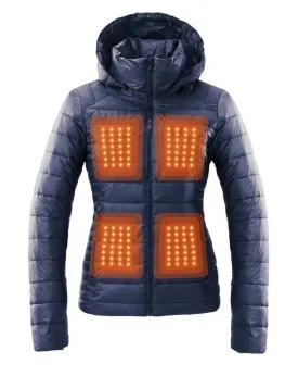 Aura Women’s Heated Jacket Blue by Kelvin Coats