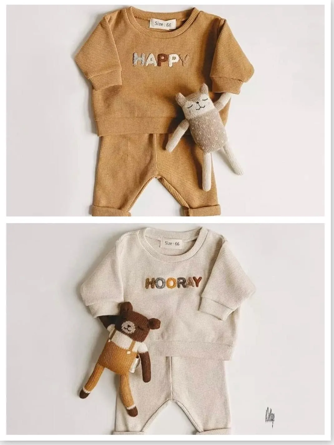 Baby Waffle Cotton Clothing Set