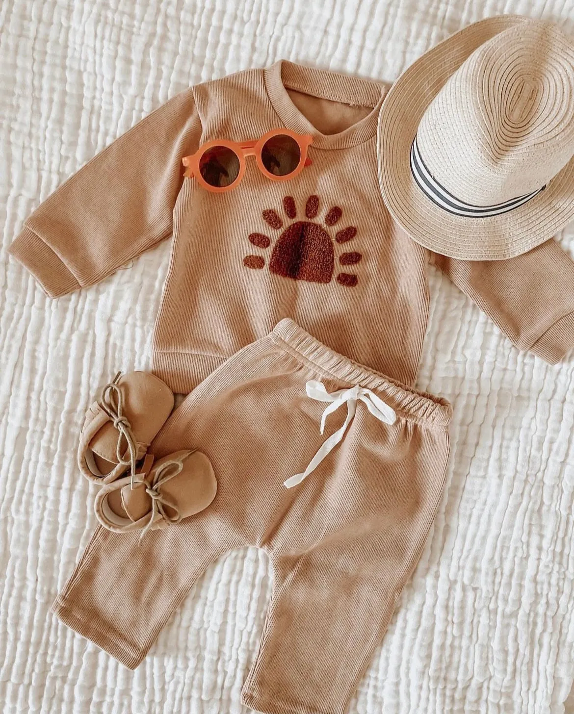 Baby Waffle Cotton Clothing Set