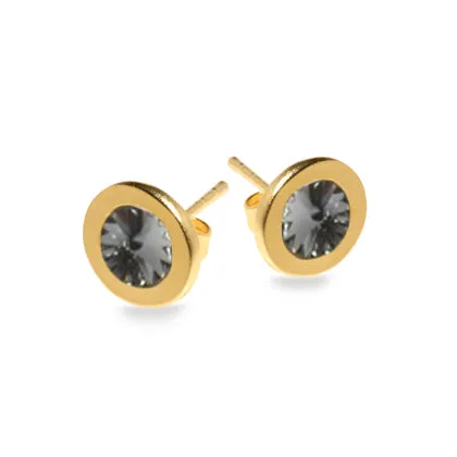 Black Diamond Halo Earrings