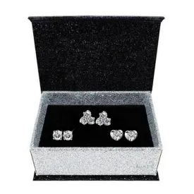 Boxed 3 Pairs Stud Earrings Set Embellished with SWAROVSKI Crystals