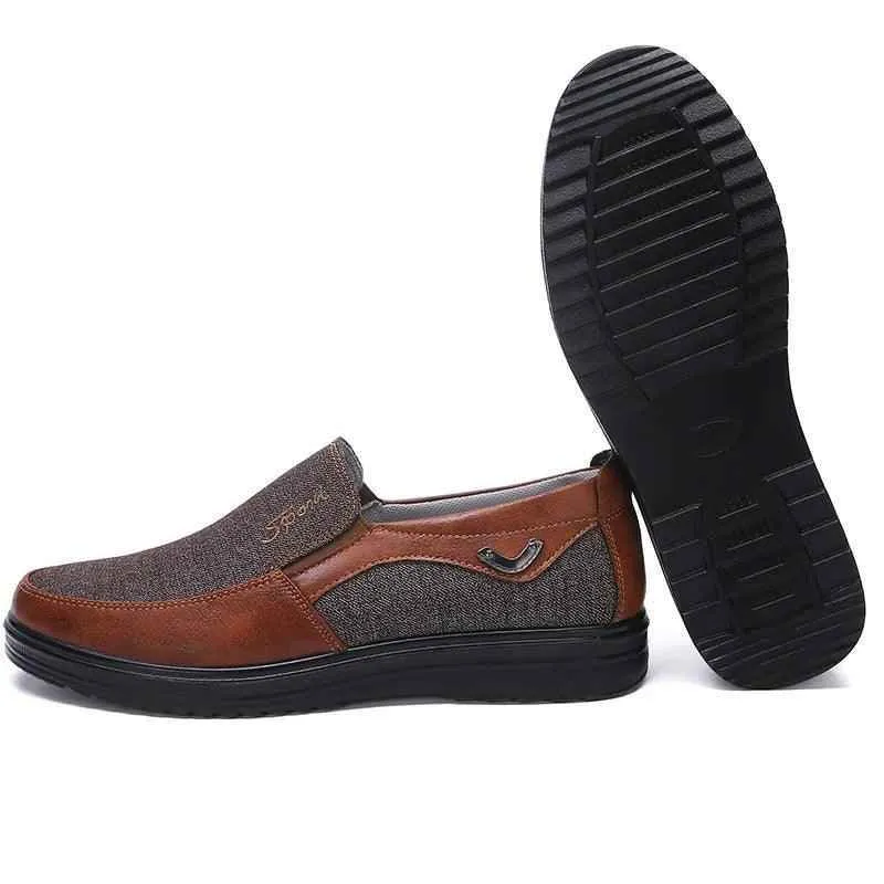 Breathable Fashion Soft Loafers Canvas Men's Casual Shoes #XS8605