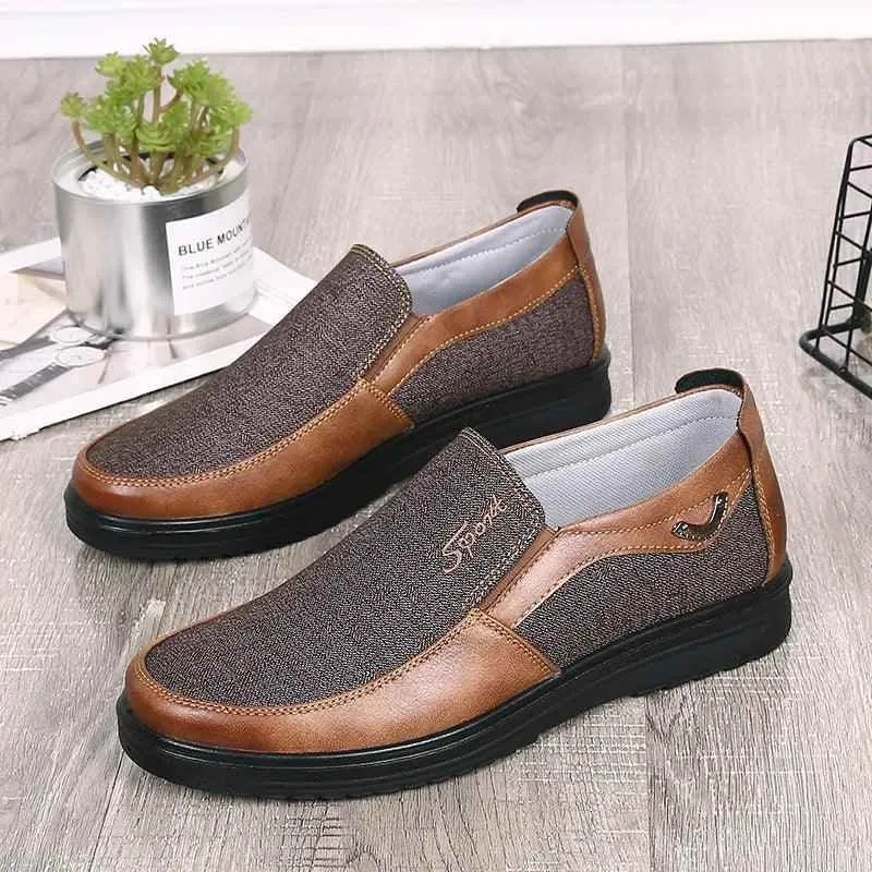 Breathable Fashion Soft Loafers Canvas Men's Casual Shoes #XS8605