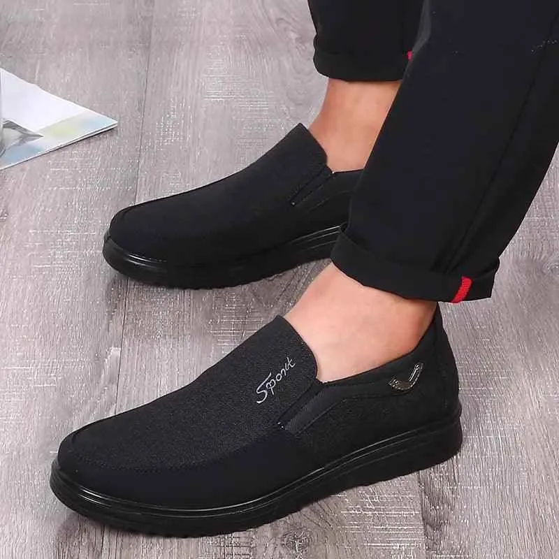 Breathable Fashion Soft Loafers Canvas Men's Casual Shoes #XS8605