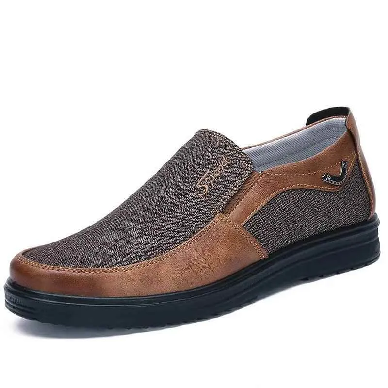 Breathable Fashion Soft Loafers Canvas Men's Casual Shoes #XS8605