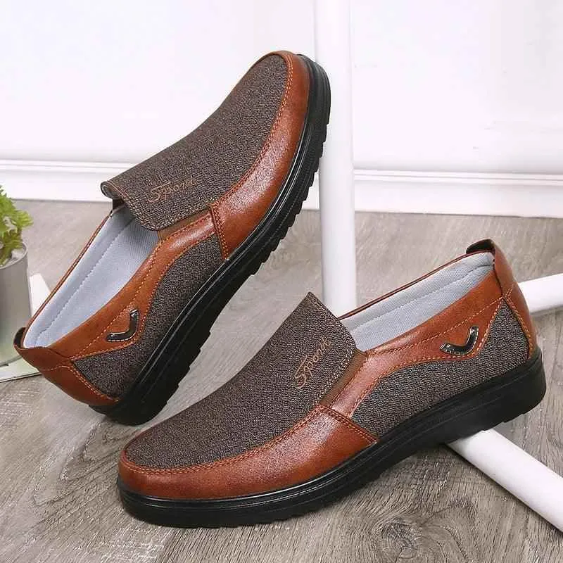Breathable Fashion Soft Loafers Canvas Men's Casual Shoes #XS8605