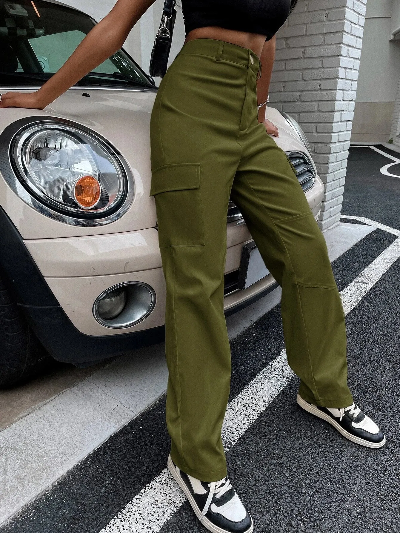 Buttoned Zipper Fly Pants