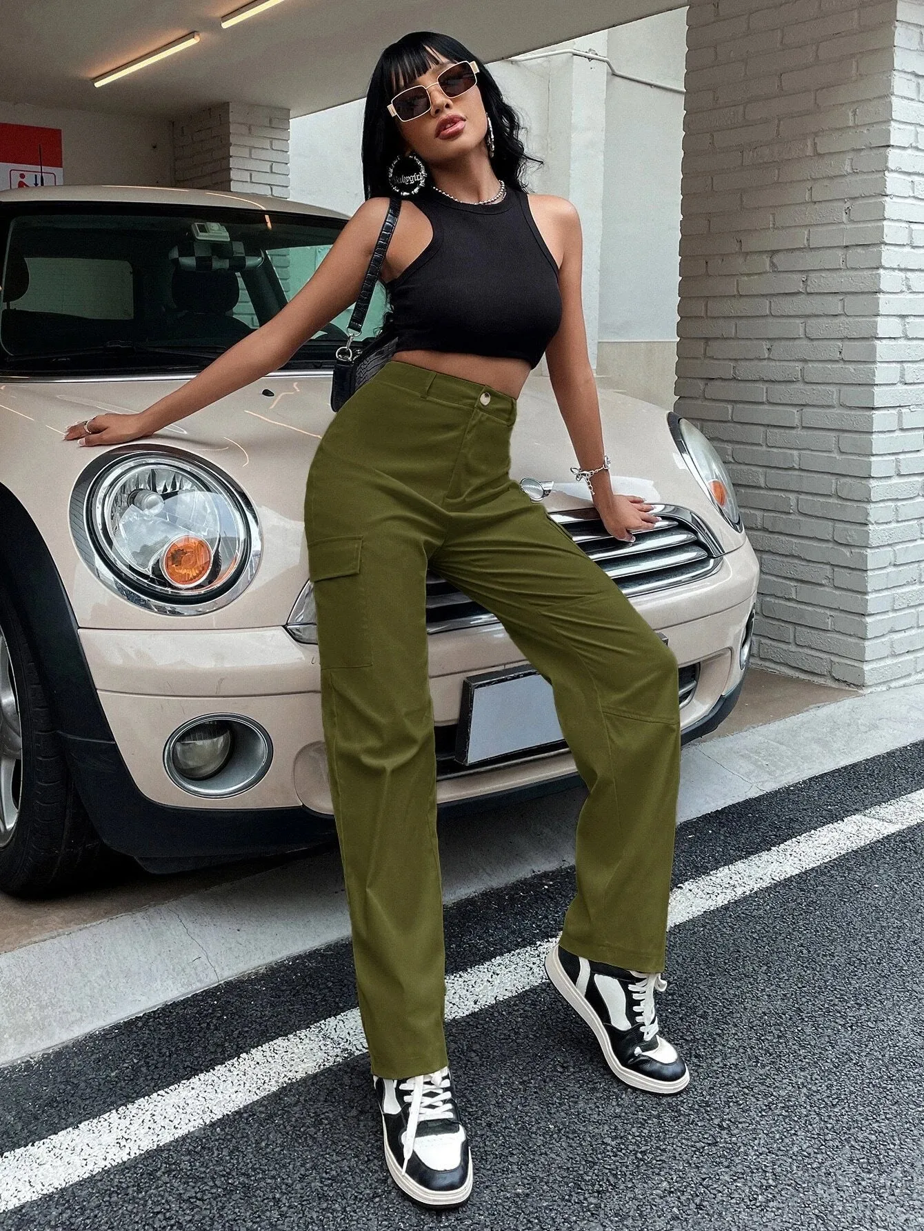 Buttoned Zipper Fly Pants