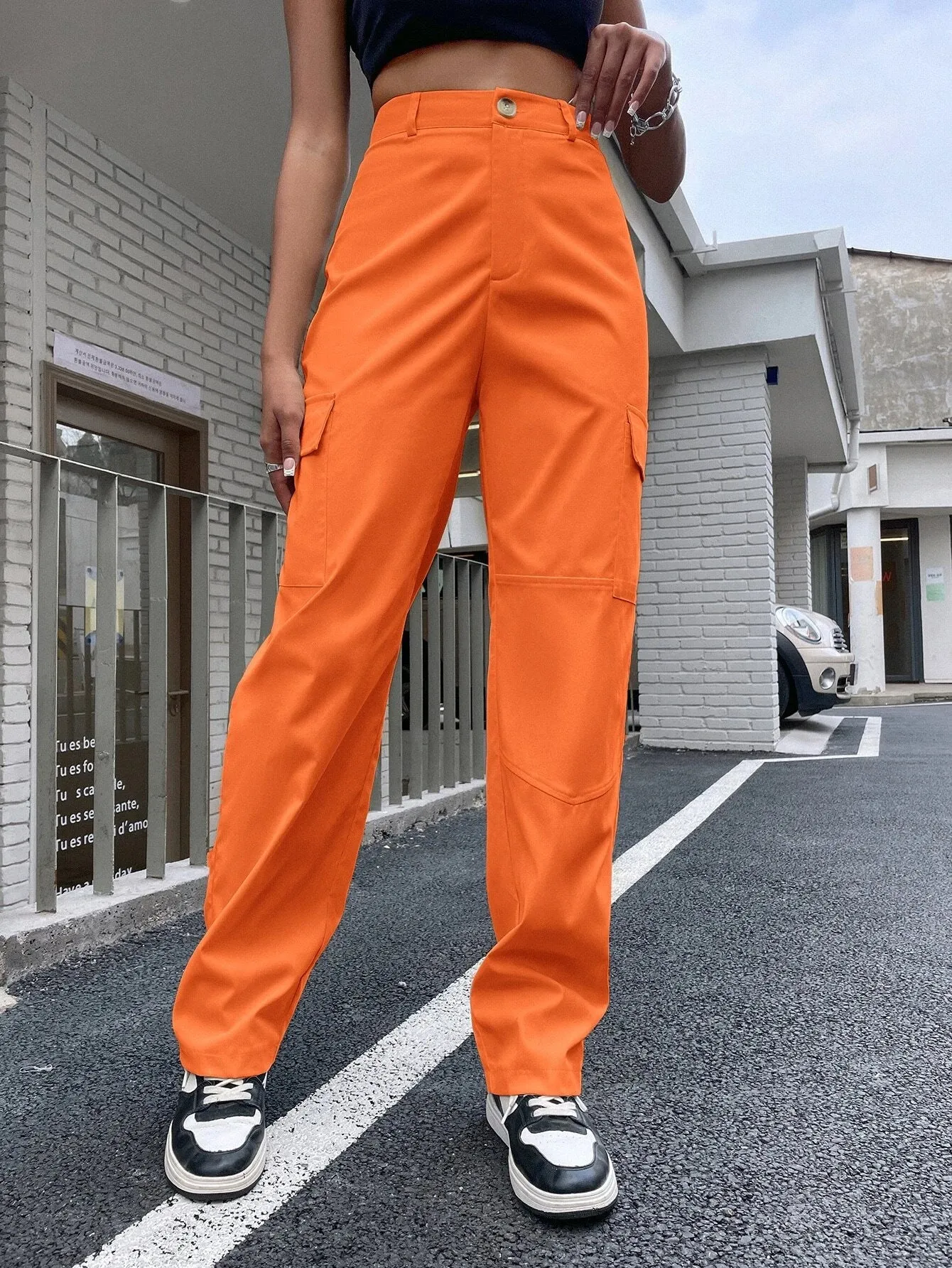 Buttoned Zipper Fly Pants