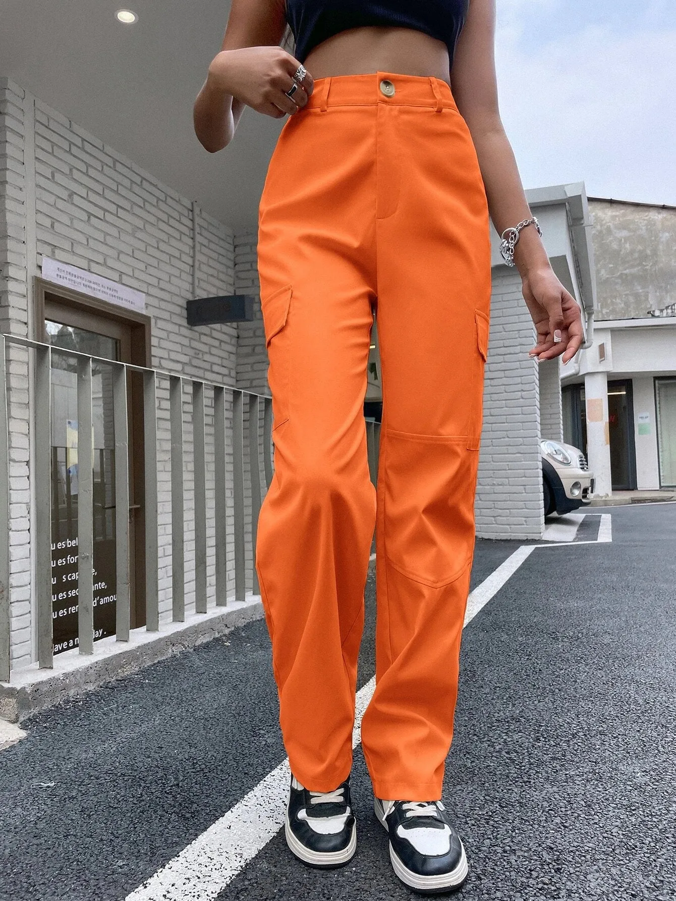 Buttoned Zipper Fly Pants