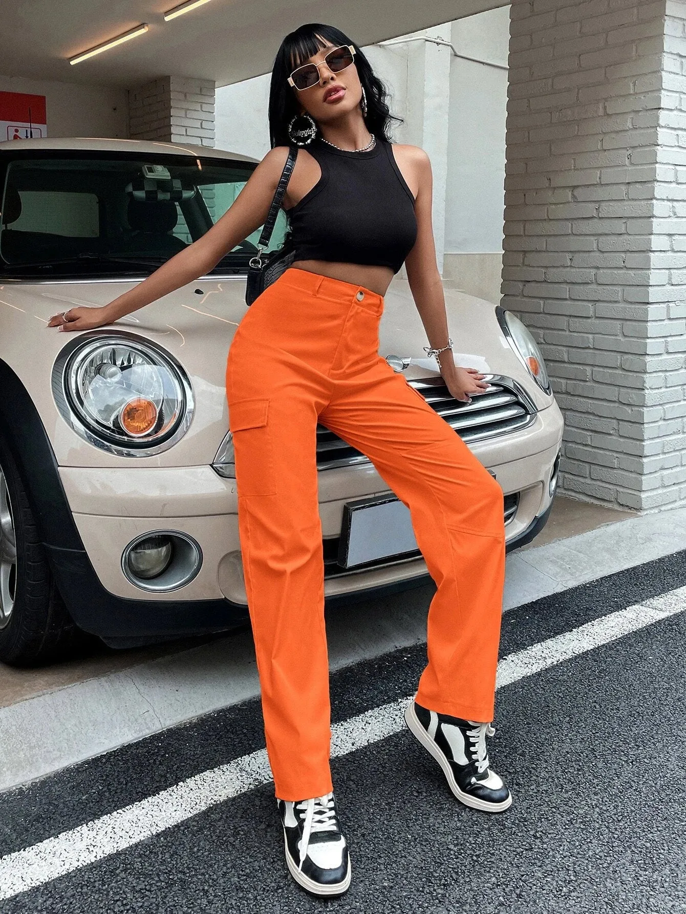 Buttoned Zipper Fly Pants