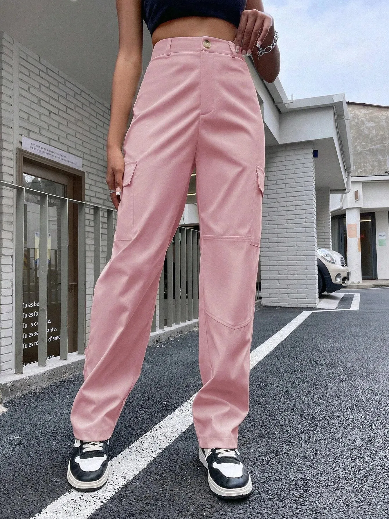 Buttoned Zipper Fly Pants