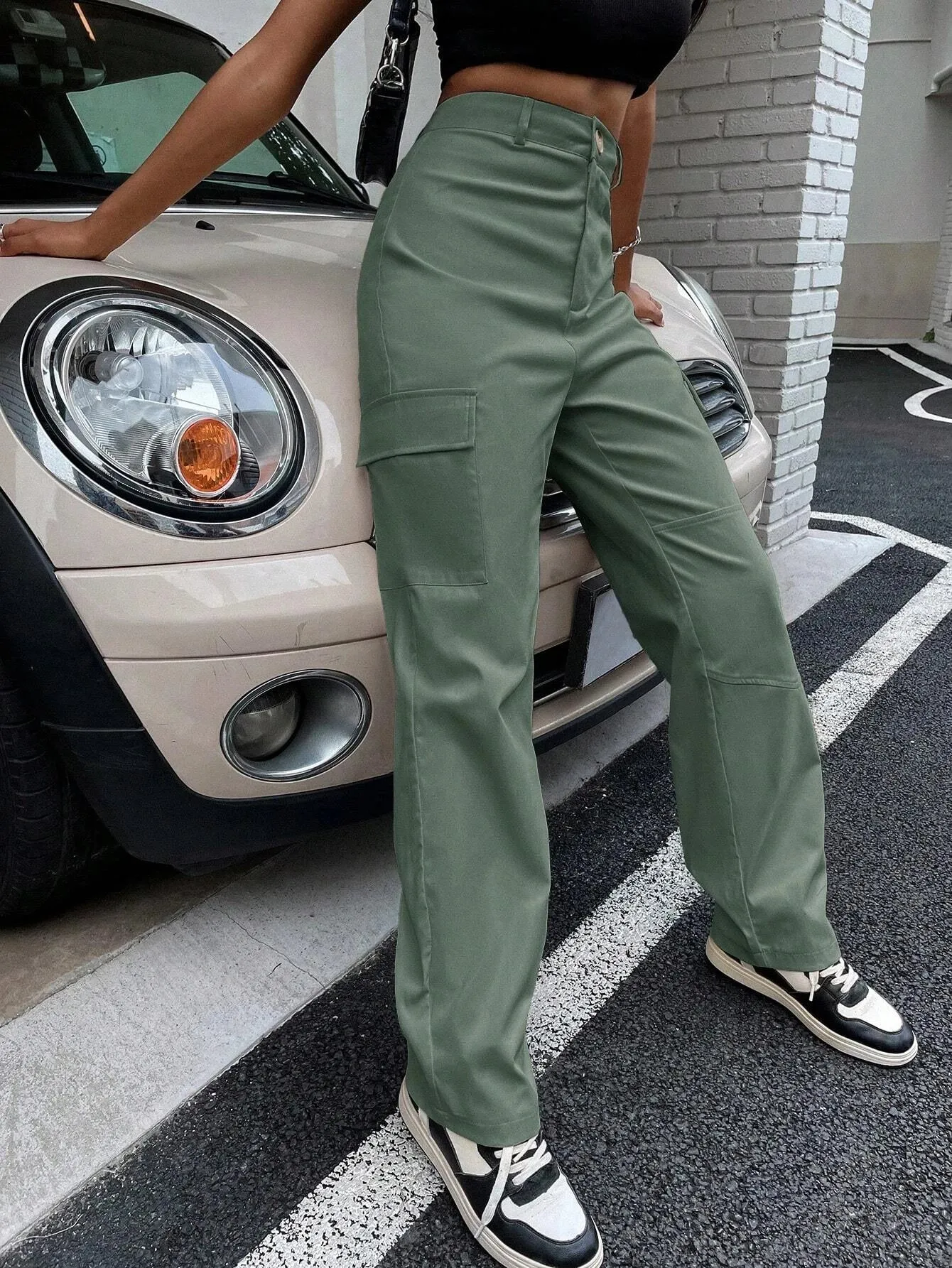 Buttoned Zipper Fly Pants