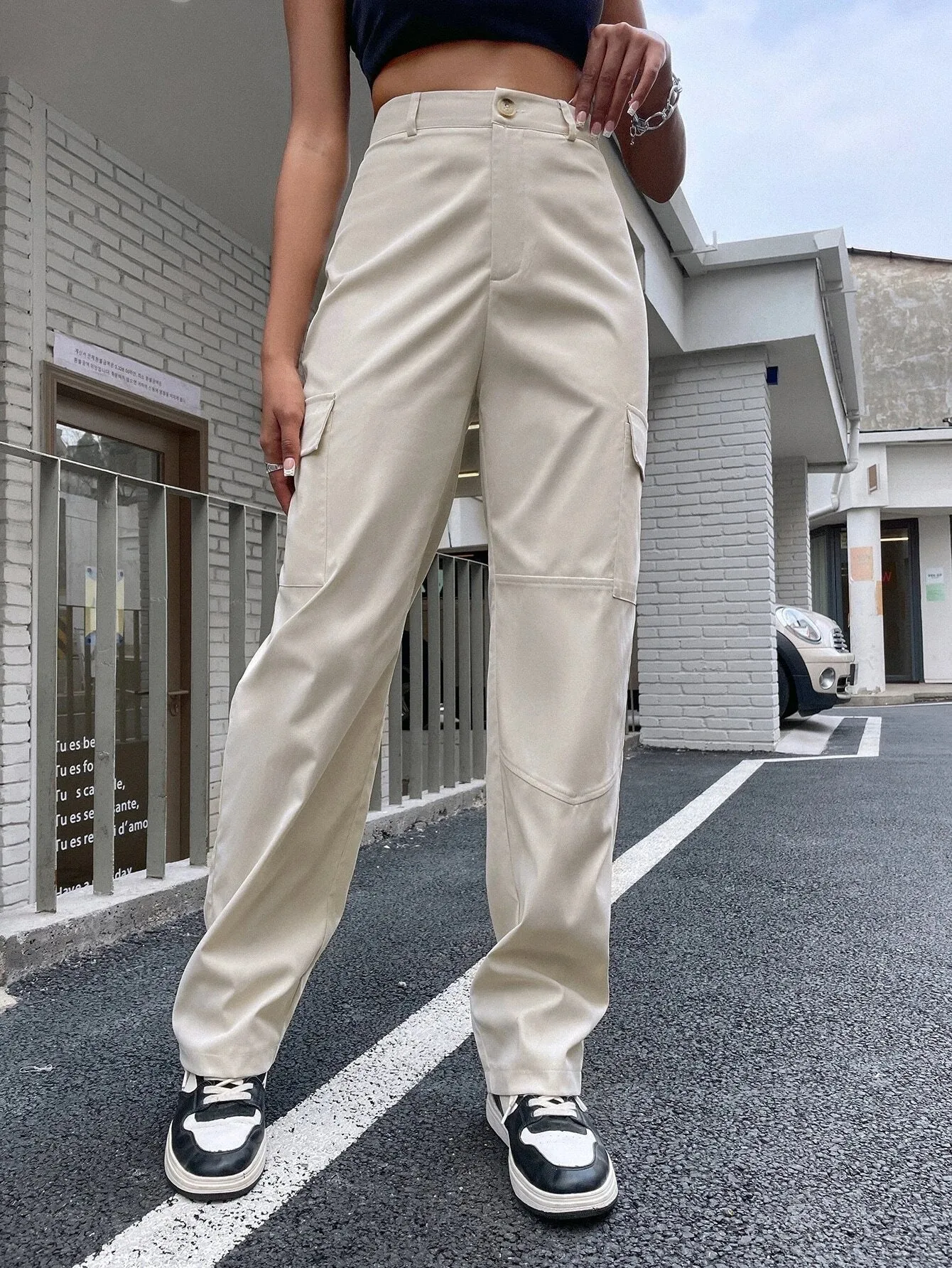 Buttoned Zipper Fly Pants