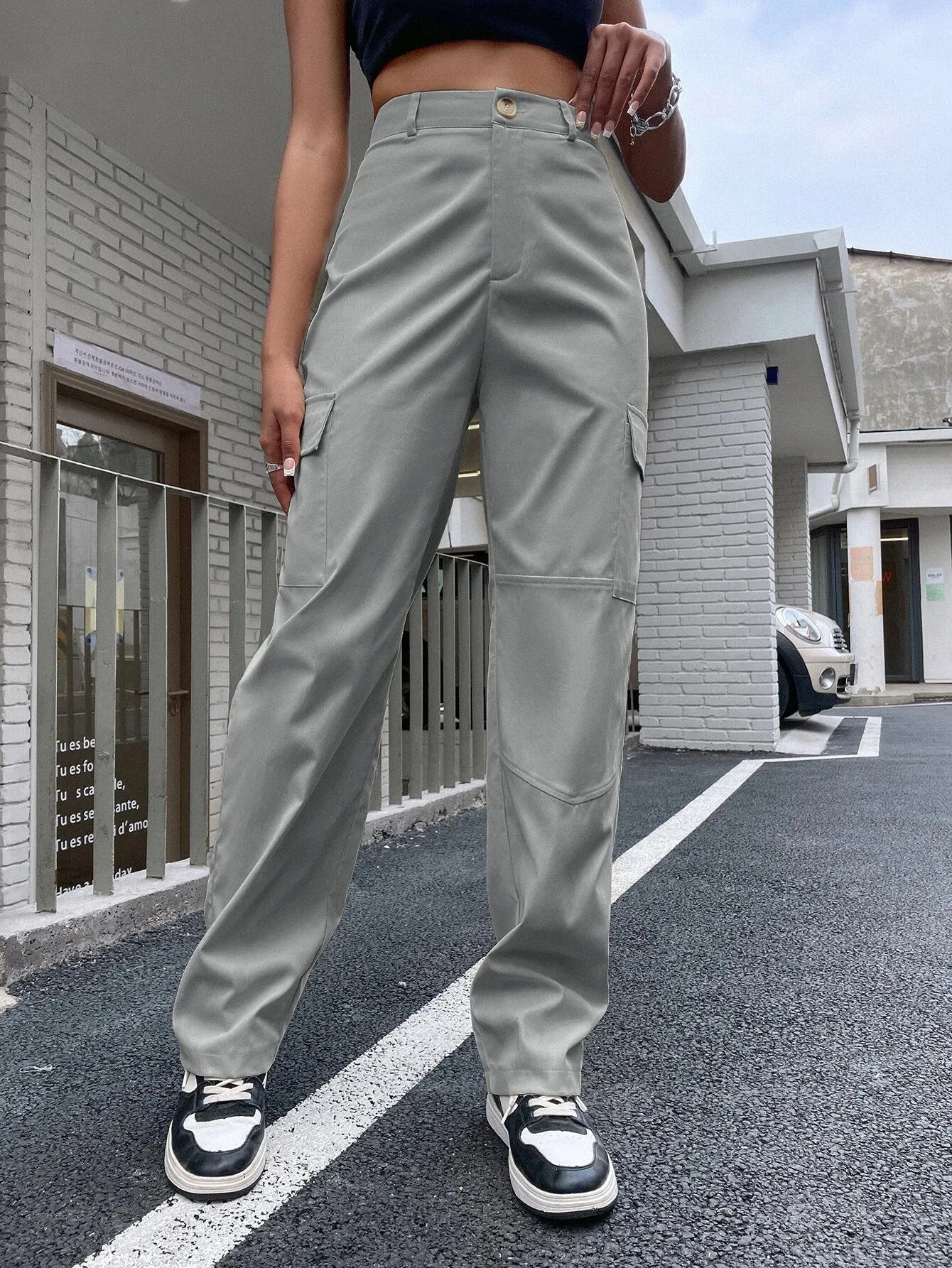 Buttoned Zipper Fly Pants
