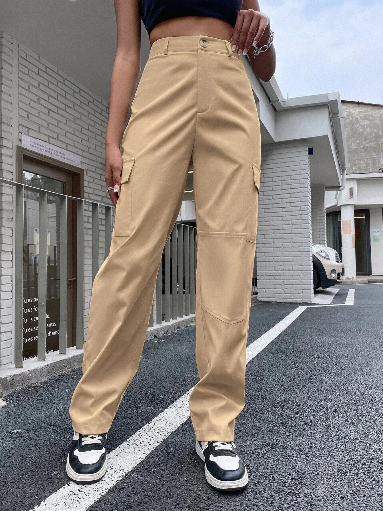 Buttoned Zipper Fly Pants