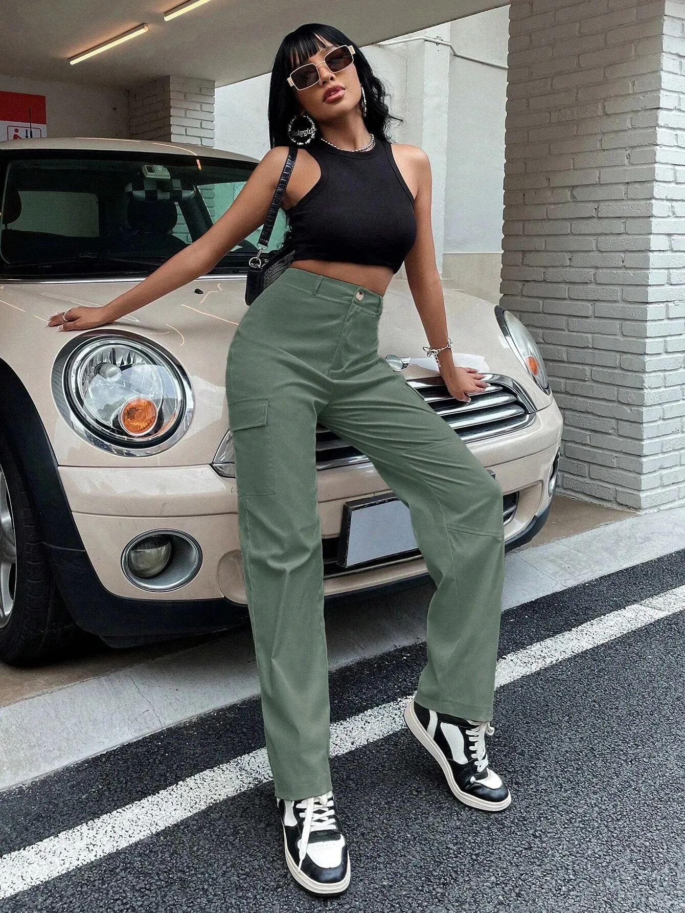 Buttoned Zipper Fly Pants