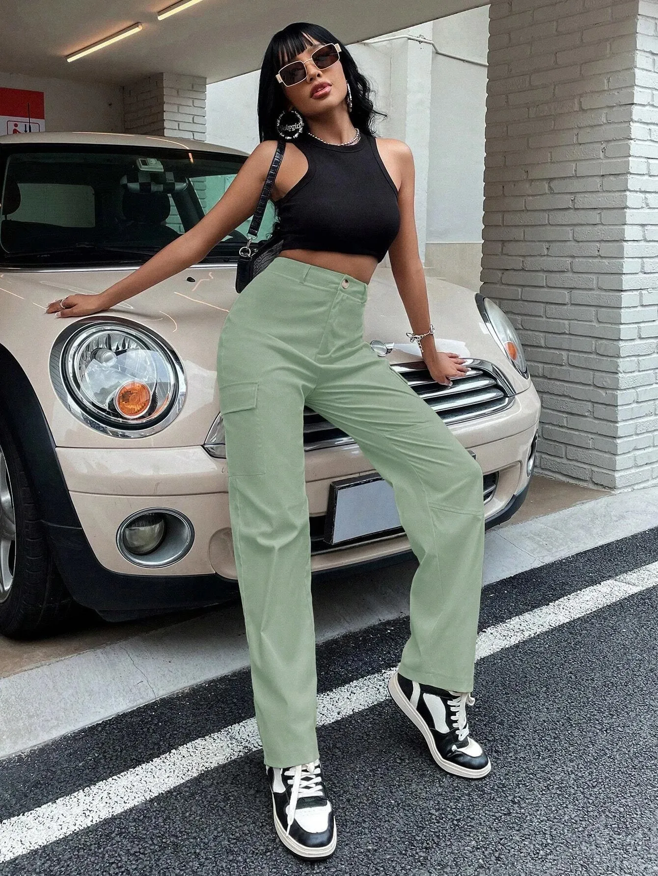Buttoned Zipper Fly Pants