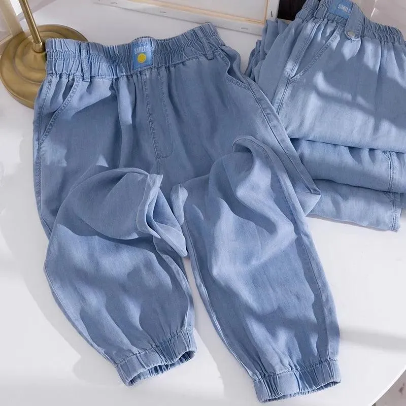 Calça Jeans Feminina Em Seda Gelo