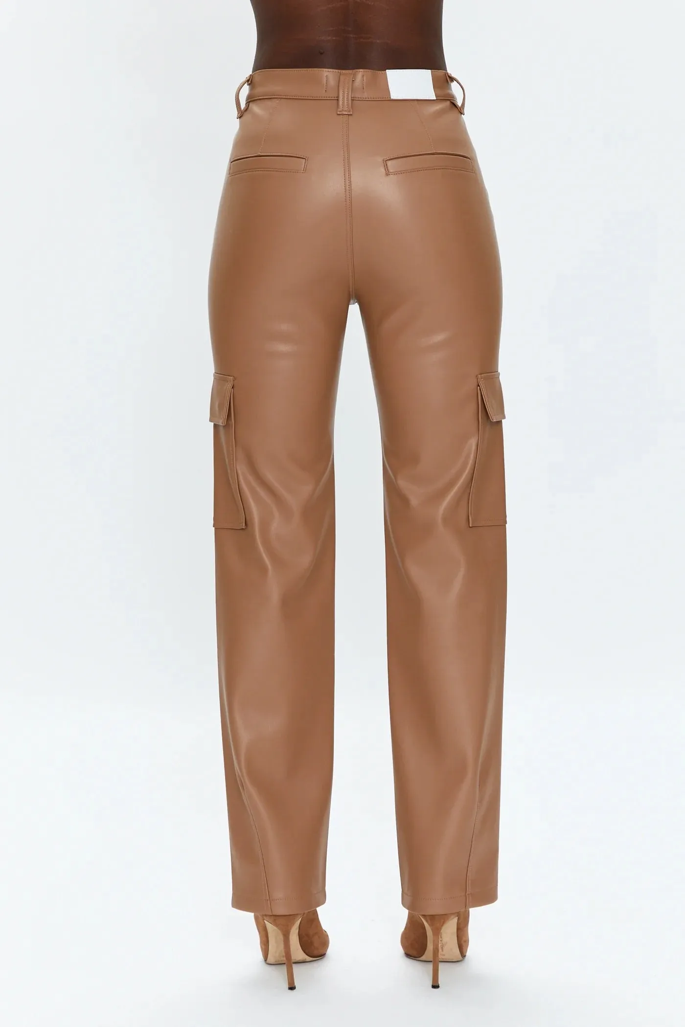 Cassie Vegan Leather Cargo Pants