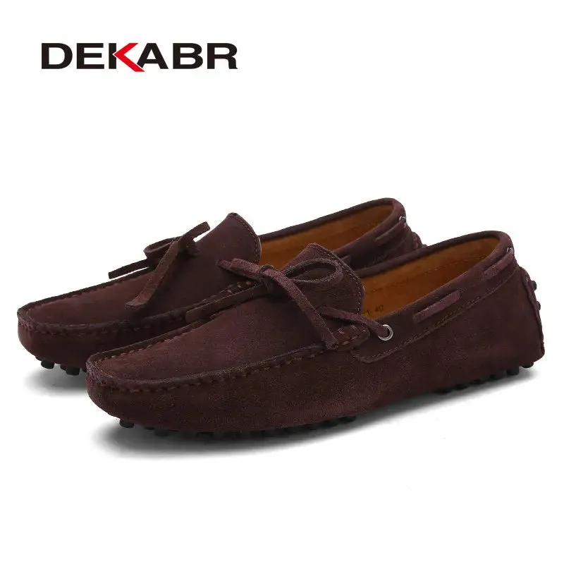 Casual Men Genuine Leather Shoes Summer Loafers