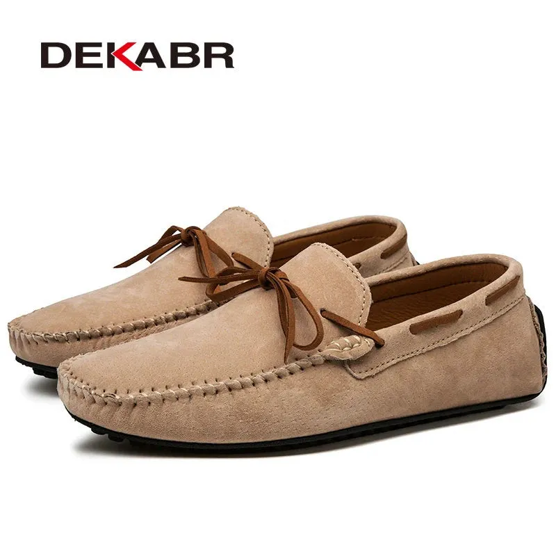 Casual Men Genuine Leather Shoes Summer Loafers