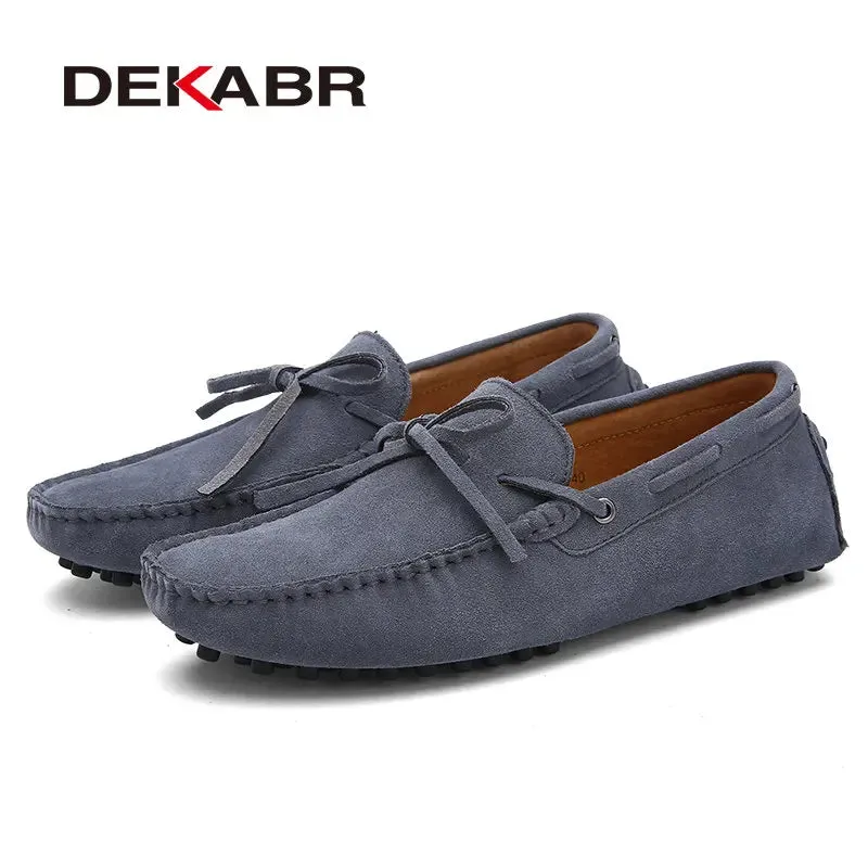 Casual Men Genuine Leather Shoes Summer Loafers