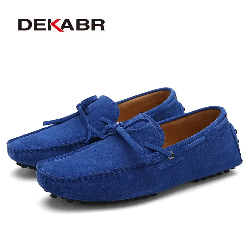 Casual Men Genuine Leather Shoes Summer Loafers