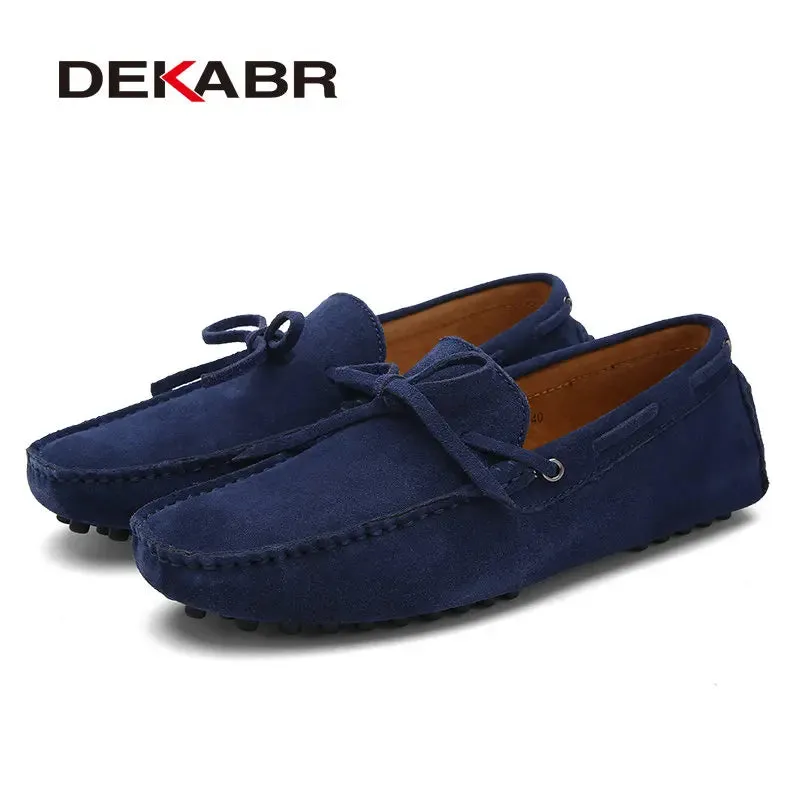 Casual Men Genuine Leather Shoes Summer Loafers