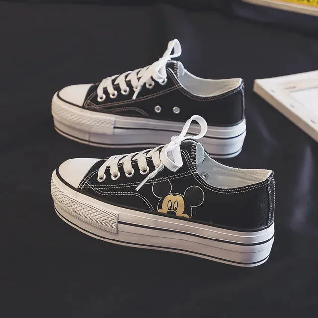Children's New Breathable Cartoon Frozen Princess Girl Non-slip Soft-soled Casual Shoes Sports Shoes Student Canvas Shoes