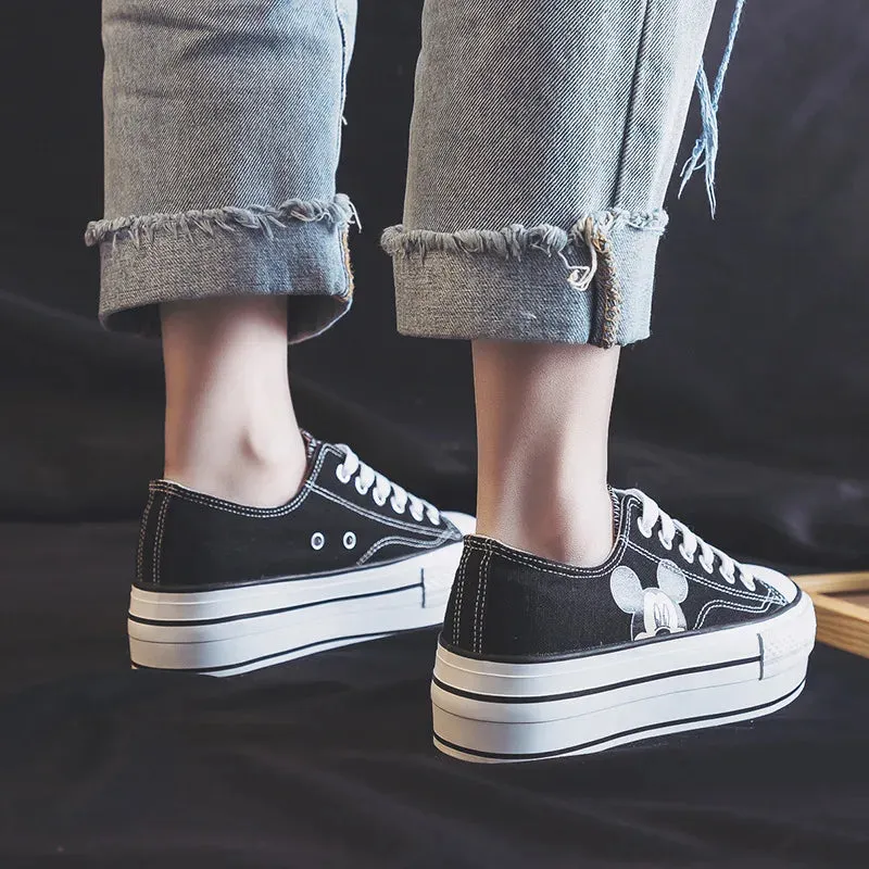 Children's New Breathable Cartoon Frozen Princess Girl Non-slip Soft-soled Casual Shoes Sports Shoes Student Canvas Shoes