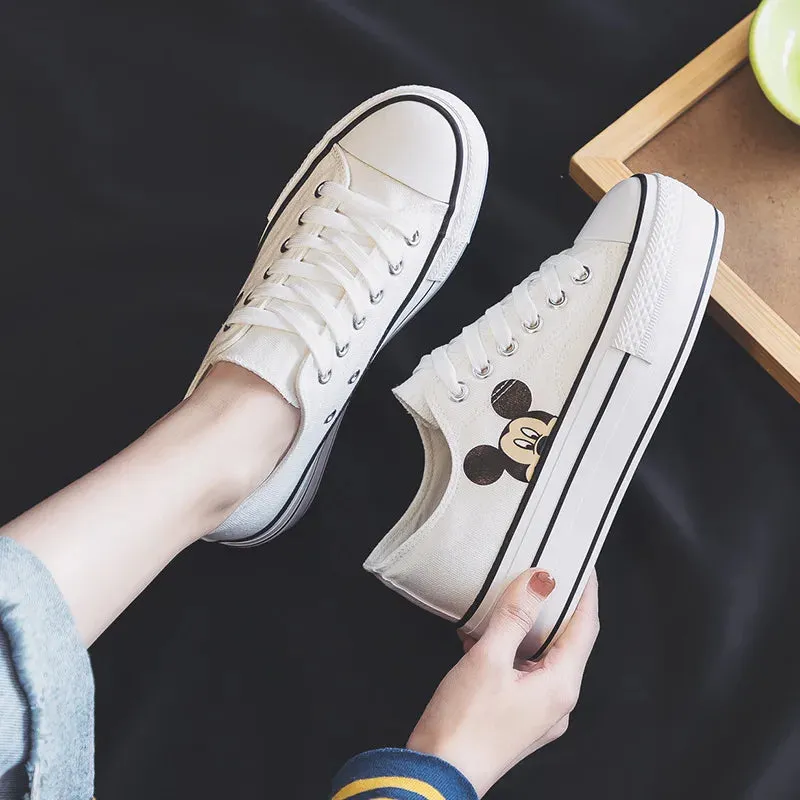 Children's New Breathable Cartoon Frozen Princess Girl Non-slip Soft-soled Casual Shoes Sports Shoes Student Canvas Shoes