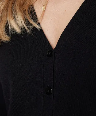 Classic Black V-Cardi