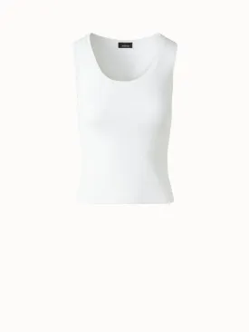 Cotton Viscose Rib Sleeveless Top