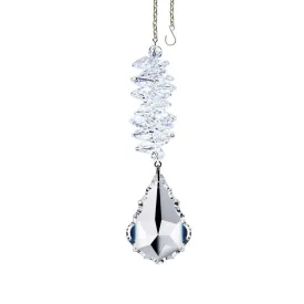 Crystal Ornament, Rainbow Maker Clear Crystal Pendeloque Prism Clear Swarovski Crystals 5-inch