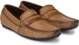 Dagga Genuine Leather Loafers For Men (Tan)