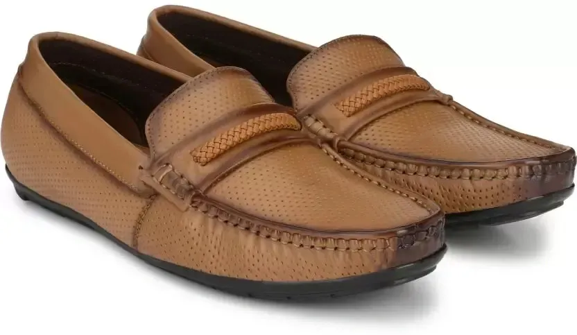 Dagga Genuine Leather Loafers For Men (Tan)