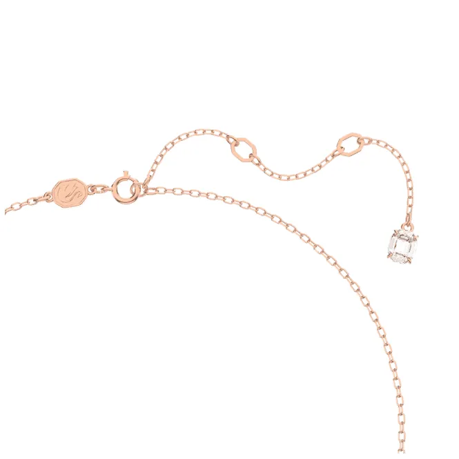 Dextera Octagon Pavé White Rose Gold-tone Plated Pendant 5642389