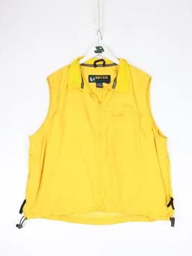 Eddie Bauer Ebtek Vest Mens Medium Yellow Windbreaker