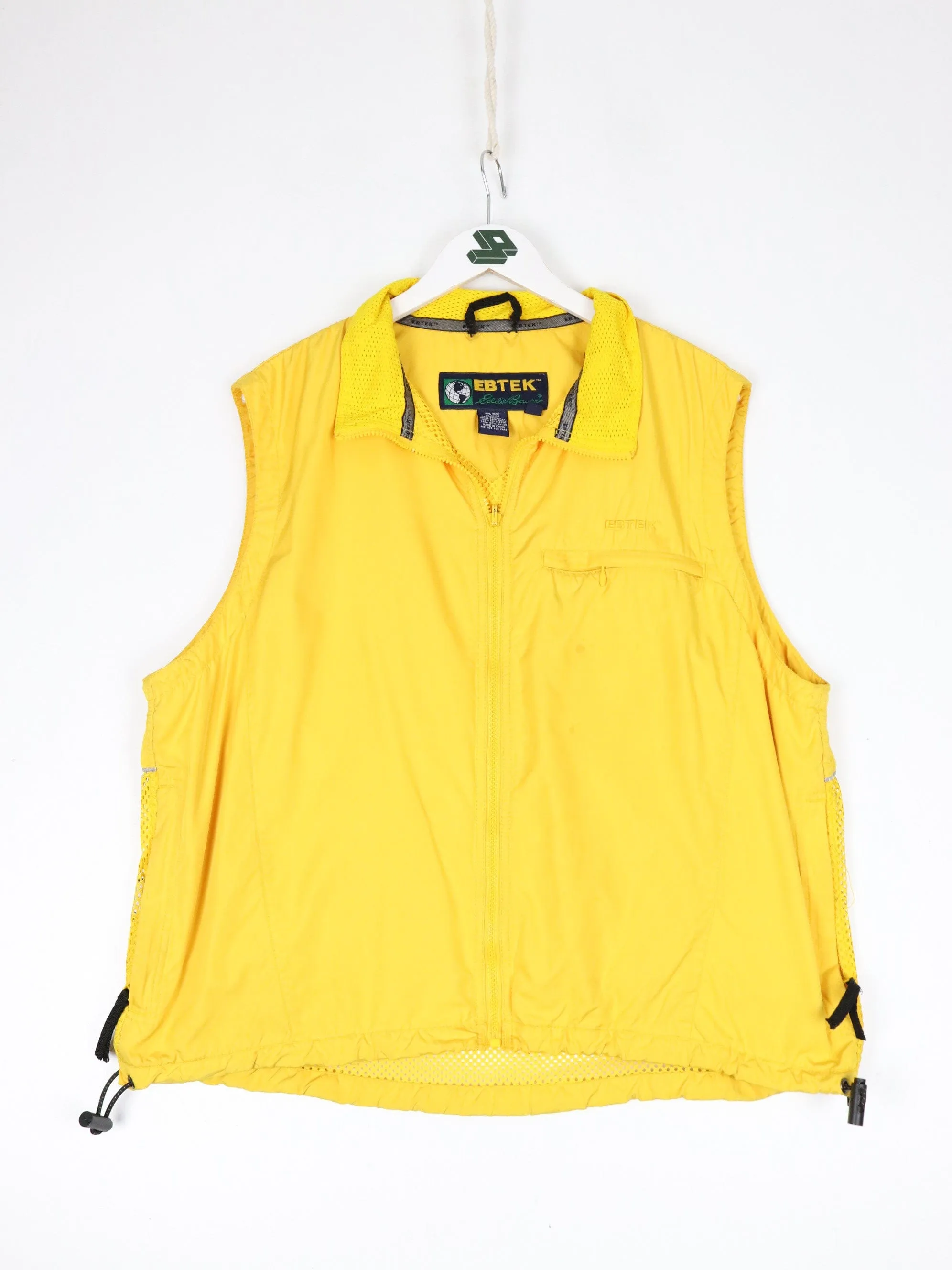 Eddie Bauer Ebtek Vest Mens Medium Yellow Windbreaker