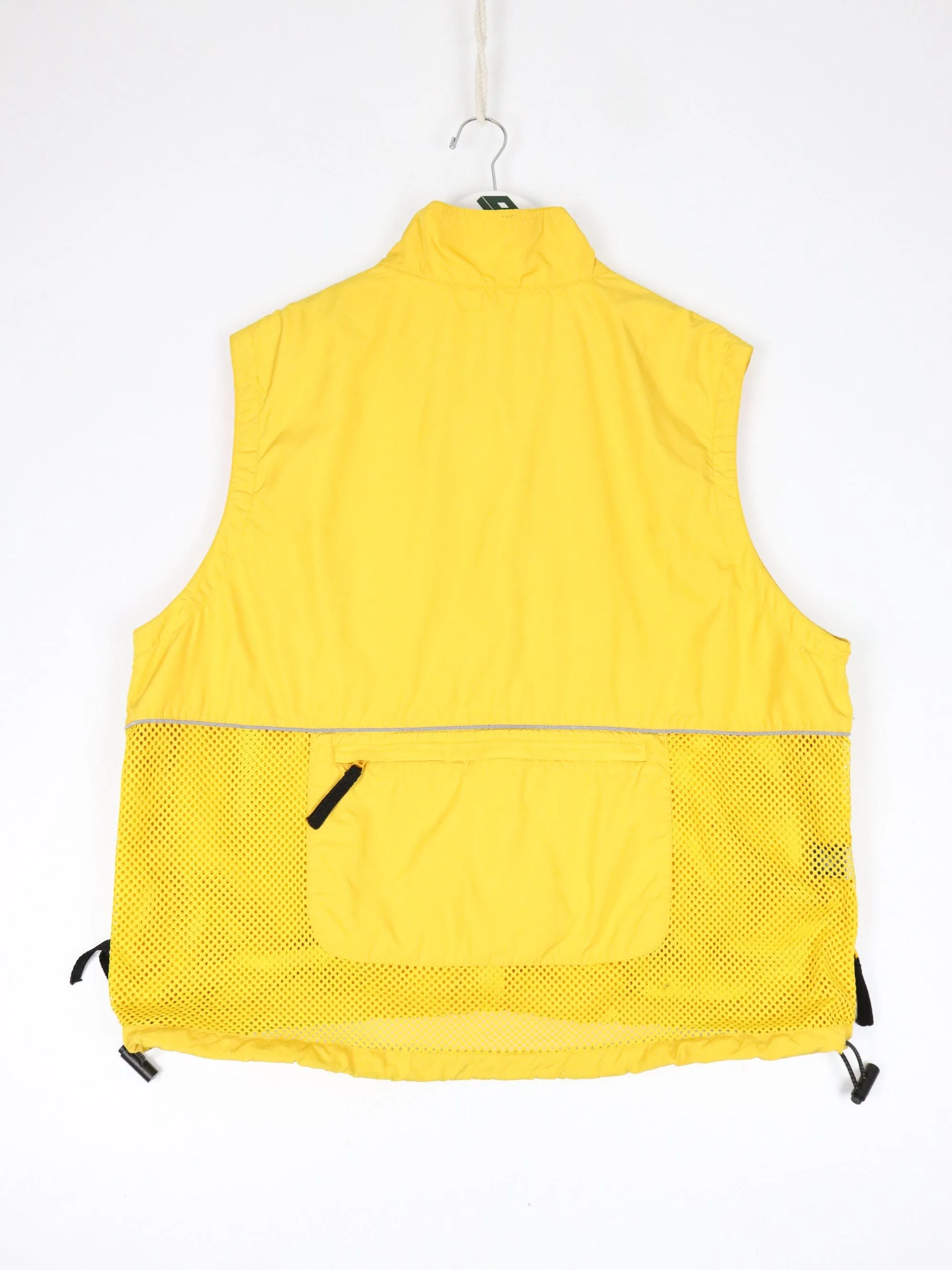 Eddie Bauer Ebtek Vest Mens Medium Yellow Windbreaker