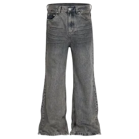 'Elegance' Stonewashed Flare Leg Denim Jeans